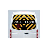 Hediyeni Al Servis Aracı Okul Taşıtı Yazısı Yapışkanlı Folyo Sticker 100x170 cm