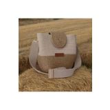 Hediyeninellitonu Handmade Bag (ELYAPIMI) Kadın Omuz Çantası %100 Pamuklu Kordon Ve Gerçek Ipden Tasarım Hasır Jüte