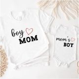 Hediyenza Boy Mom T-Shirt & Mom’s Boy Bebek Zıbın (Tekli Üründür Kombin Yapmak Içn 2 Adet Sepete Ekleyiniz) - Beyaz - Yenidoğan