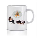 Hediyenza Büyük Patron Tasarım Kupa Bardak