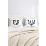 Hediyenza Dad & Mom Pamuklu Çift Kişilik 50x70 cm Yastık Kılıfı Seti
