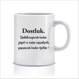 Hediyenza Dostluk Tasarım Kupa Bardak
