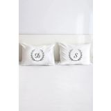 Hediyenza Harfli Pamuklu Çift Kişilik 50x70 cm Yastık Kılıfı Seti
