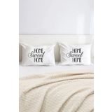 Hediyenza Home Sweet Home Pamuklu Çift Kişilik 50x70 cm Yastık Kılıfı Seti