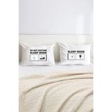 Hediyenza Sleep Mode Pamuklu Çift Kişilik 50X70 cm Yastık Kılıfı Seti - 50 x 70 cm - Beyaz