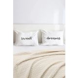 Hediyenza Sweet Dreams Pamuklu Çift Kişilik 50x70 cm Yastık Kılıfı Seti