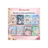 hediyeofisi 20 Sayfa Plastik Retro Sticker Defteri – Vintage Estetik Etiket Kitabı, Scrapbook & Bullet Journal