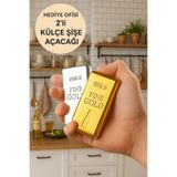 hediyeofisi 2li Külçe Şeklinde Şişe Açacağı Seti Gold ve Silver Renk Fine Gold Tasarım Soda Gazoz Kapak Açacağı