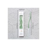 hediyeofisi 6 LI KIVRIMLI SEDEFLİ YEŞİL MUM 16CM Pasta Mumu Spiral Kıvrık Mum