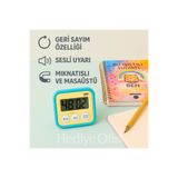 hediyeofisi Ders Çalışma Kronometresi-Dijital Kronometre|Sesli Uyarı – Mıknatıslı & Masaüstü Zamanlayıcı