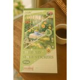 hediyeofisi Emerald Vintage Sticker Seti 20 SAYFA – Zümrüt Yeşili Retro Tasarım Etiketler | Hediye Ofisi