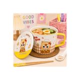 hediyeofisi Hediye Ofisi Yum Yum Büyük Noodle Kasesi – Kapaklı Seramik Kupa