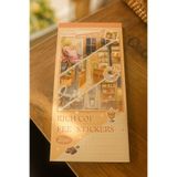 hediyeofisi Rich and Kahve Konseptli Sticker Book– Bullet Journal ve Defter Süsleme İçin Retro Etiket Seti