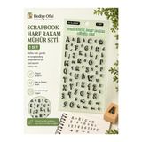hediyeofisi Şeffaf Silikon Scrapbook Harf Rakam Mühür Seti