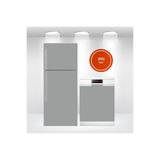 Hediyepostası Buzdolabı Ve Bulaşık Makinası Kapak Sticker Folyo Gri