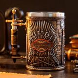 Hediyesahibi Game Of Thrones Demir Taht Tasarımlı Metal Görünümlü Kupa Bardak – Koleksiyonluk Fantasy Temalı Kupa - 001-Renkli