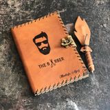 Hediyesec Erkek Kuaförüne Hediye Isme Özel Deri Defter