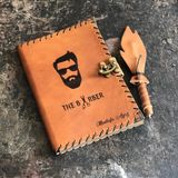 Hediyesec Erkek Kuaförüne Isme Özel Deri Defter