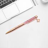 Hediyesec Isme Özel Rose Taşlı Metal Tükenmez Kalem