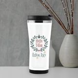 Hediyesec Yeni Yıl Hediyesi Kişiye Özel Mutlu Yıllar Termos Mug - Standart - Beyaz