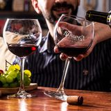 Hediyesepeti Hediye Sepeti Kişiye Özel Yılbaşı Tasarımlı Piedmont Şarap Kadeh Seti - Renkli