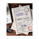 Hediyesepeti Kişiye Özel İsim Baskılı Seyahat Severlere Kanvas Defter 100 Yaprak Çizgisiz