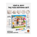 HEDİYESEPETİ1643 "Minik Sanatçılar Boya & Eğlen Taş Tozu Obje Boyama Seti - 10 Adet XL Figür, 6 Renk Boya ve Fırça Dahil - Eğitici Çocuk Hobi Seti" 'Boyama seti' 'Hobi seti' 'eğlence seti'