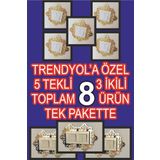 hediyesepetin Pleksi Priz Çerçevesi 8'li Set