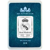 Hediyeye Özel 10 Gr Real Madrid Temalı 999 Ayar Gümüş İle Üretilmiş Gümüş Külçe