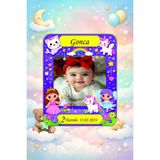 hediyyenvar Kişiye Özel Bebek Fotoğraflı Magnet 10x8 cm | Hayvan Figürlü Renkli Çerçeve Magnet | 10 Adet