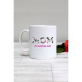 Hedizu Anneler Günü Hediyesi Mom Beyaz Kupa