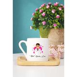 Hedizu Best Doctor Ever Erkek Doktora Hediye Türk Kahvesi Fincanı Ahşap Altlıklı - 1 Adet - 70 ml - Beyaz