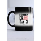 Hedizu Dayıya Hediye Kupa Bardak Sihirli - Siyah