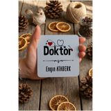 Hedizu Doktor Kişiye Özel Bardak Altlığı Ahşap Kare Tıp Bayramı Hediyeleri İ5W W8G C1X A3L