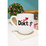 Hedizu En Tatlı Doktor Kupa Bardak Oval - 1 Adet - 300 ml - Beyaz