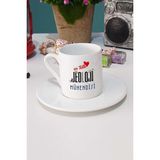 Hedizu En Tatlı Jeoloji Mühendisi Hediye Türk Kahvesi Fincanı Beyaz - 1 Adet - 70 ml