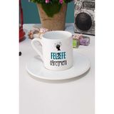 Hedizu Felsefe Öğretmeni Türk Kahvesi Fincanı Beyaz - 1 Adet - 70 ml
