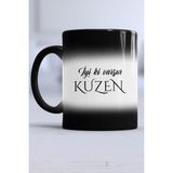 Hedizu Iyi Ki Varsın Kuzen Kuzene Hediye Kupa Bardak Sihirli - Siyah