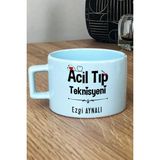 Hedizu Kişiye Özel Acil Tıp Teknisyeni Pastel Fincan Mavi Att Tıp Bayramı Hediyesi