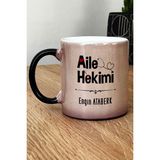 Hedizu Kişiye Özel Aile Hekimi Doktor Kupa Bardak Sihirli Tıp Bayramı Hediyesi - Siyah