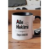 Hedizu Kişiye Özel Aile Hekimi Doktor Kupa Bardak Siyah Tıp Bayramı Hediyesi
