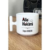 Hedizu Kişiye Özel Aile Hekimi Doktor Kupa Bardak T Kulplu Beyaz Tıp Bayramı Hediyesi