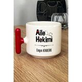 Hedizu Kişiye Özel Aile Hekimi Doktor Kupa Bardak T Kulplu Kırmızı Tıp Bayramı Hediyesi