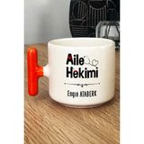Hedizu Kişiye Özel Aile Hekimi Doktor Kupa Bardak T Kulplu Turuncu Tıp Bayramı Hediyesi