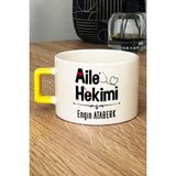 Hedizu Kişiye Özel Aile Hekimi Doktor Lüks Fincan Sarı Tıp Bayramı Hediyesi