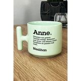 Hedizu Kişiye Özel Anne Pastel T Kulplu Kupa Bardak Yeşil Isme Özel Anneler Günü Hediyesi