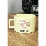 Hedizu Kişiye Özel Anneler Günü -2- Hediyesi Pastel Fincan Sarı