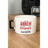 Hedizu Kişiye Özel Annem Birtanemsin Lüks Fincan Siyah Doğum Günü Hediyesi