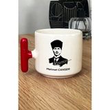 Hedizu Kişiye Özel Atatürk Asil Kan Kupa Bardak T Kulplu Kırmızı Öğretmenler Günü Hediyesi