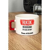 Hedizu Kişiye Özel Avukata Hediye Lüks Fincan Kırmızı Hukuk Okuduğumu Söylemiş Miydim